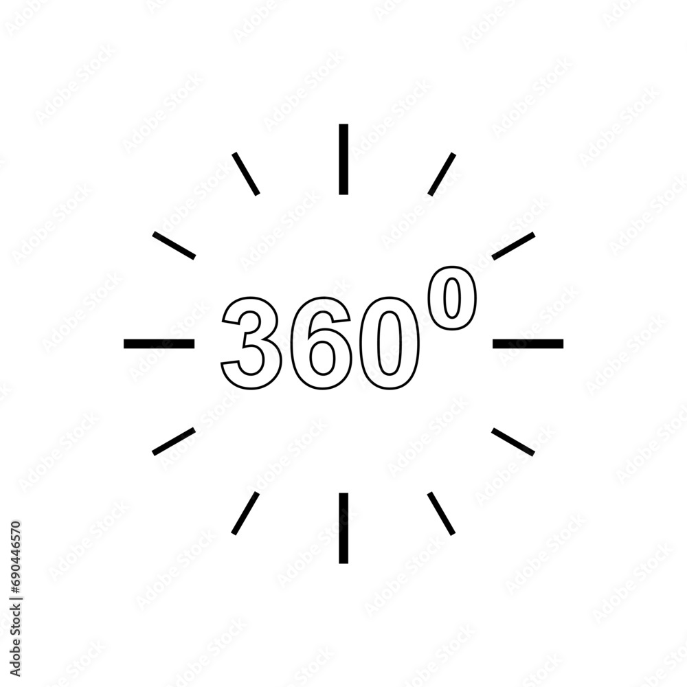 360° View Icon. Full Vision Symbol for Design, Presentation, Website or Apps Elements - Vector Logo Template. 360° View Icon. Full Vision Symbol for Design, Presentation, Website or Apps Elements - Vector Logo Template.