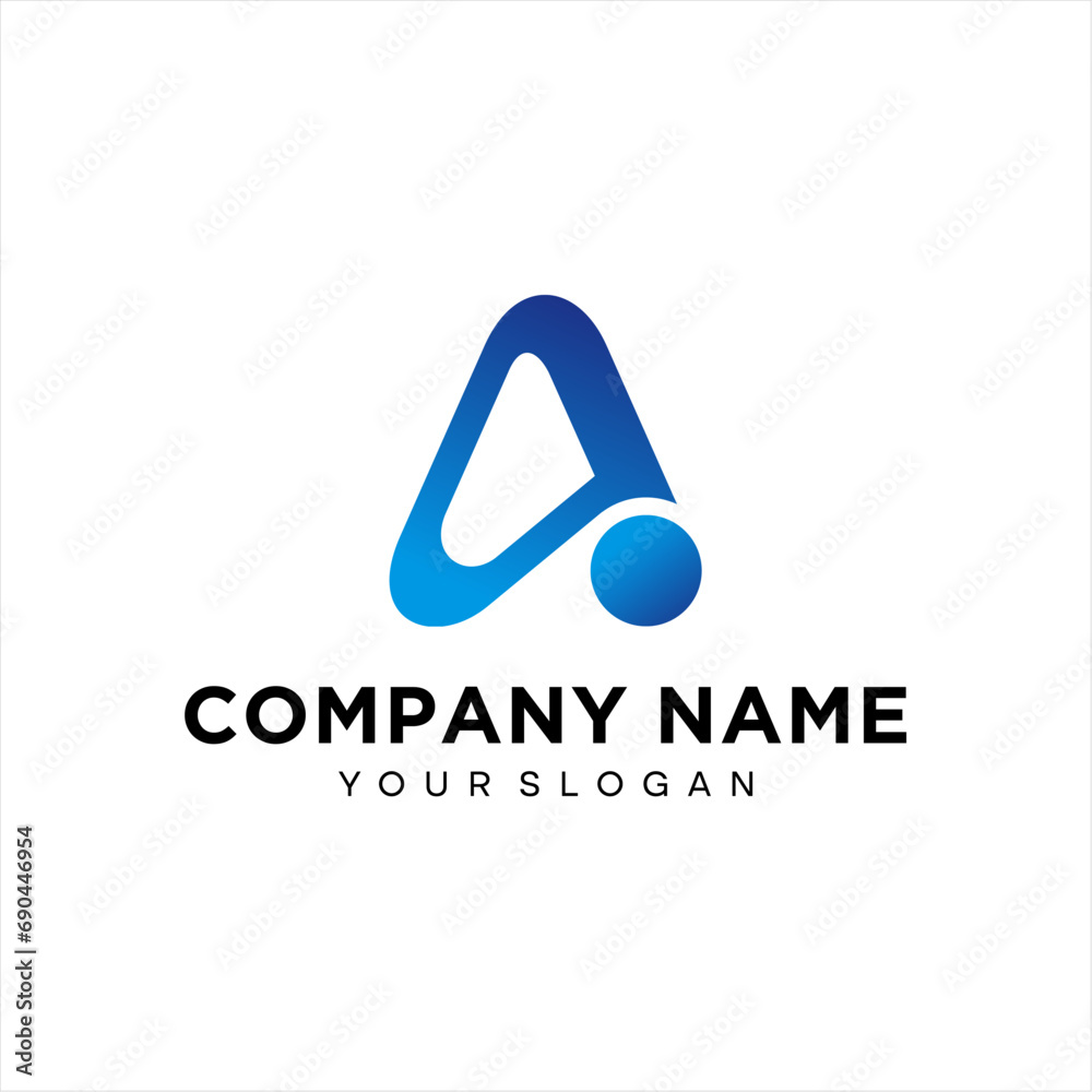 AI initials monogram letter text alphabet logo design AI initials monogram letter text alphabet logo design