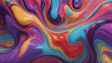 Abstract multicolored background with liquid shapes, illustration with fluid paints, modern poster