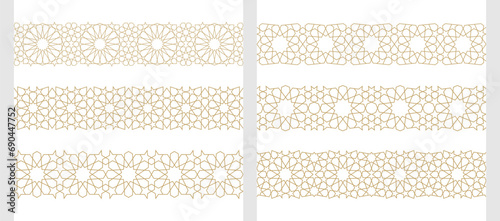 Seamless strokes pattern in authentic arabian style.