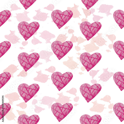 seamless pattern with hearts