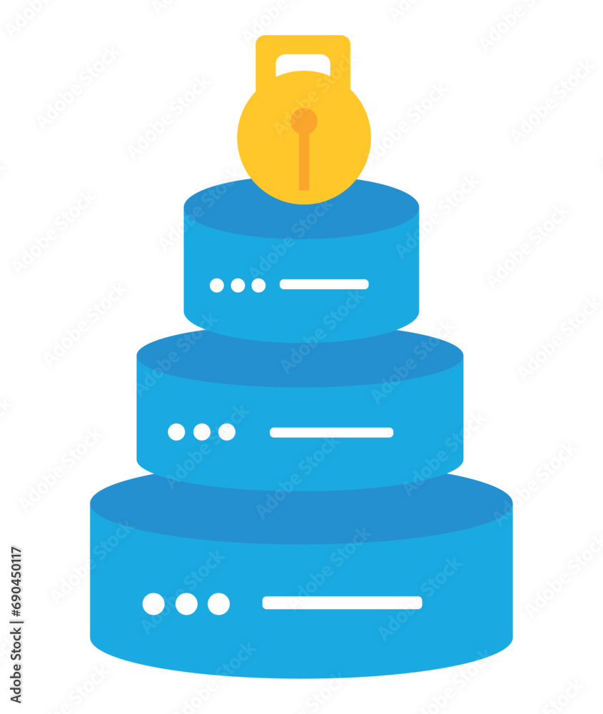 data security illustration of servers and padlock data security illustration of servers and padlock