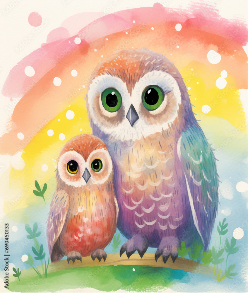 Obraz premium owl on a tree