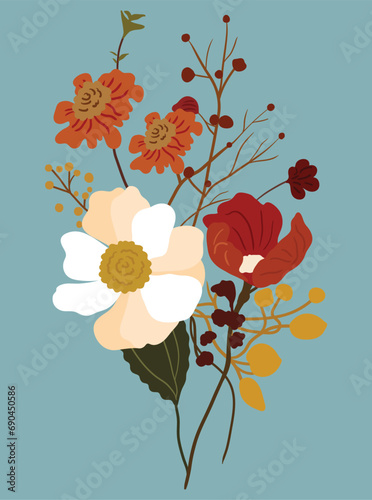 Vibrant, captivating flower illustration capturing nature's beauty. Ideal for designs, decor, and artistic compositions needing floral elegance.