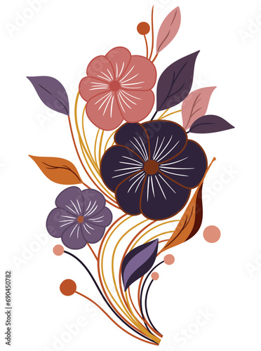 Vibrant, captivating flower illustration capturing nature's beauty. Ideal for designs, decor, and artistic compositions needing floral elegance.