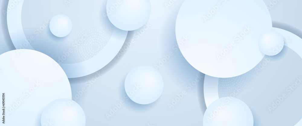 White vector modern minimalist abstract banner with shapes. Minimalist 3d modern graphic design element for banner, flyer, card, or brochure cover White vector modern minimalist abstract banner with shapes. Minimalist 3d modern graphic design element for banner, flyer, card, or brochure cover