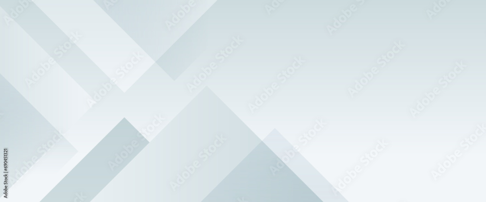 Fototapeta premium White vector gradient abstract banner with shapes elements. Minimalist graphic design element future style concept for banner, flyer, card, cover, or brochure