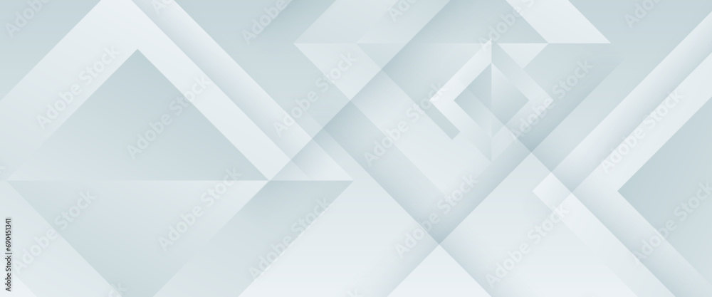 White vector modern minimalist abstract banner with shapes. Minimalist graphic design element future style concept for banner, flyer, card, cover, or brochure