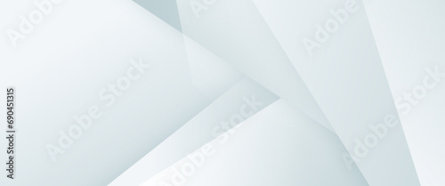 White vector abstract geometric shapes banner. Minimalist graphic design element future style concept for banner, flyer, card, cover, or brochure