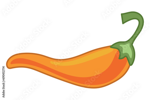 orange chilli pepper illustration