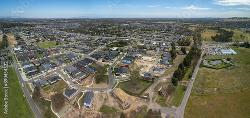 Fototapeta Naklejka Na Ścianę i Meble -  Aerial view of the north Melbourne suburb of Mernda in Victoria Australia