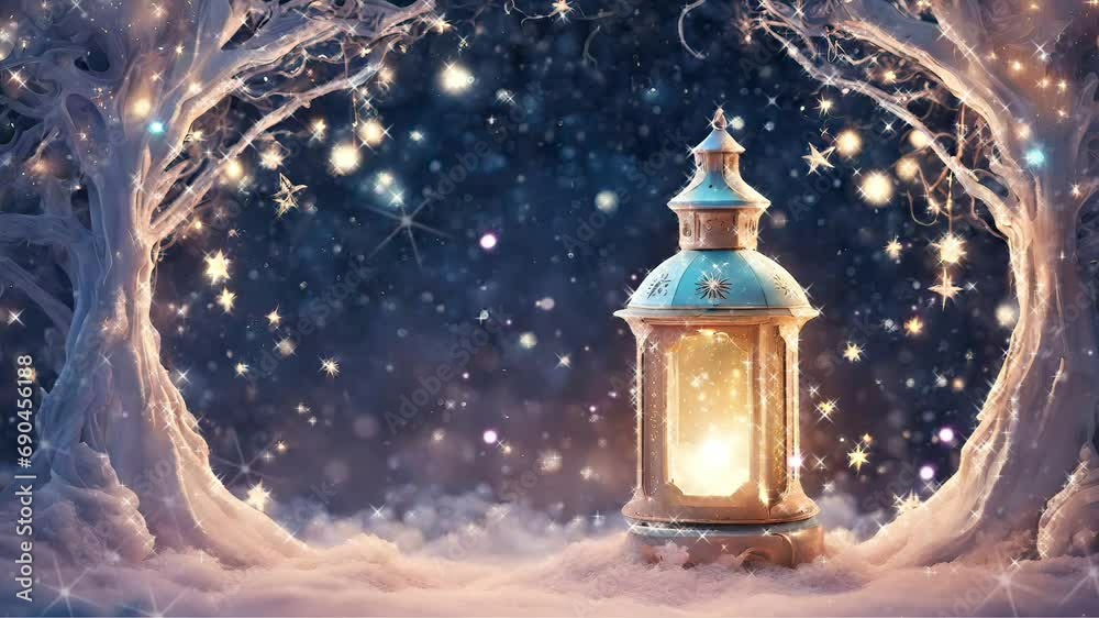 christmas latern in the snow christmas latern in the snow