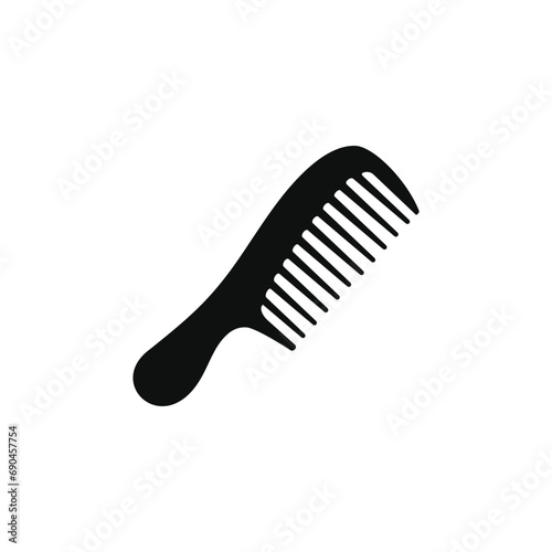 Barber comb icon isolated on white background