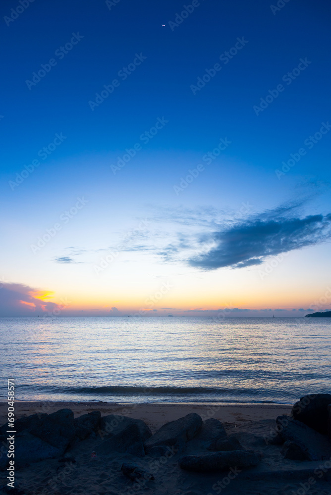 Scene of sea and twilight sky at Phuket city Scene of sea and twilight sky at Phuket city