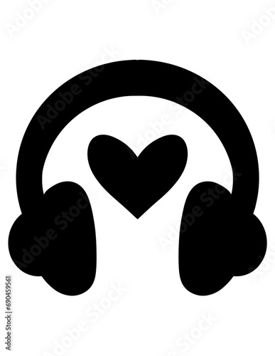 Headphones Silhouette SVG Vector File