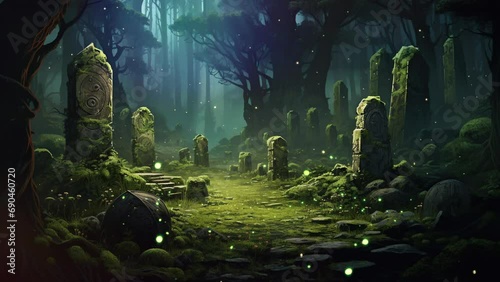 Forest of Legends: Ancient Stones and Ethereal Light