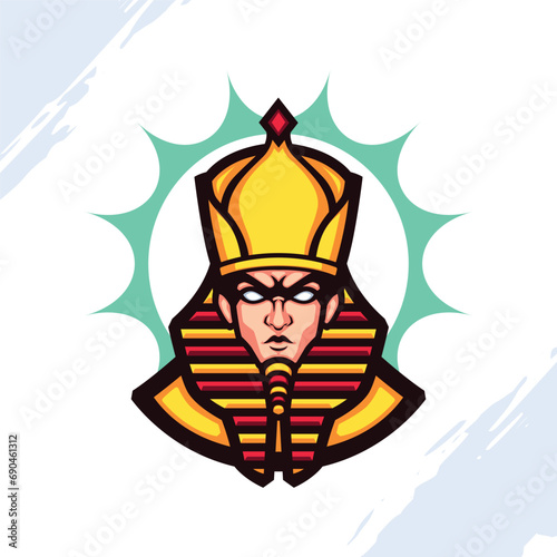Pharaoh of Egypt Mascot Logo Template