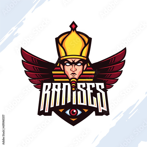 The King of Egypt Mascot Logo Template