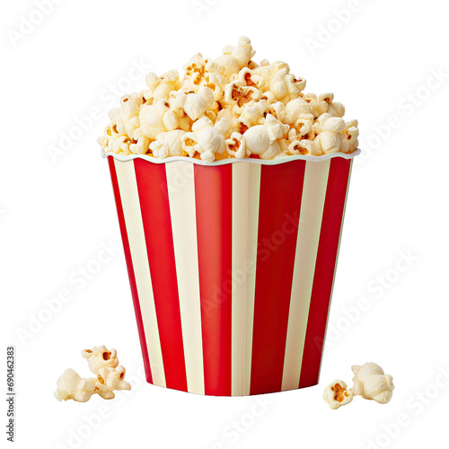 popcorn bucket isolated on  transparent background.