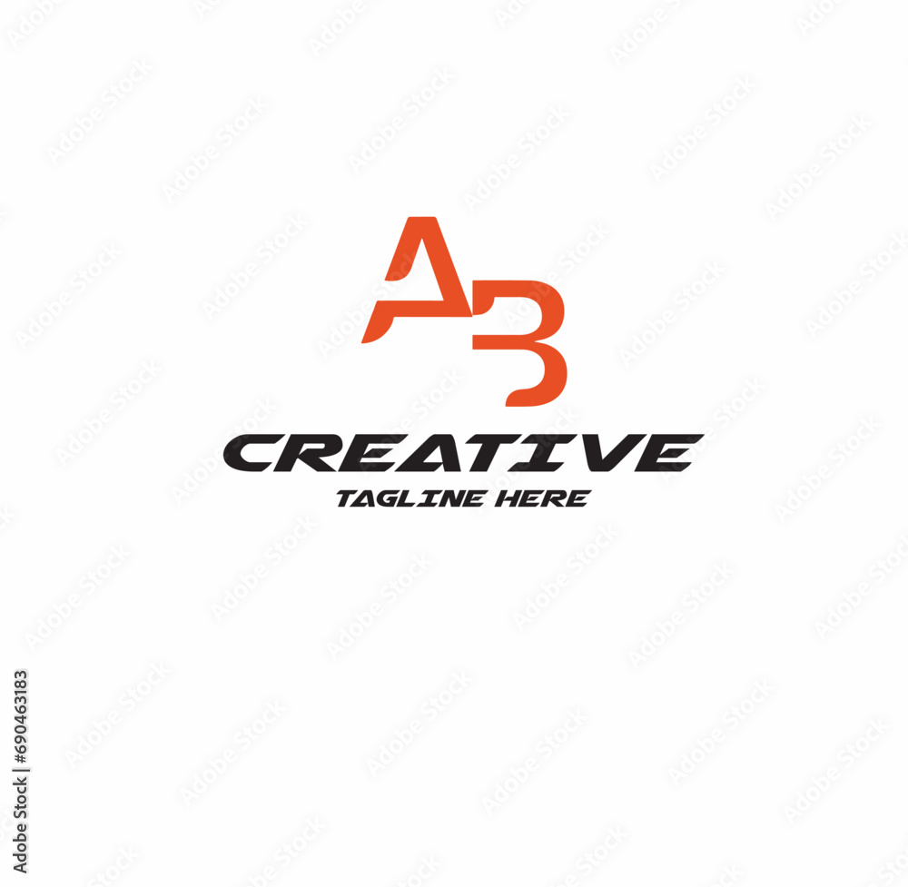 AB Letter logo Design Template Vector. Modern letters A B, A&B Alphabet icon. AB Letter logo Design Template Vector. Modern letters A B, A&B Alphabet icon.