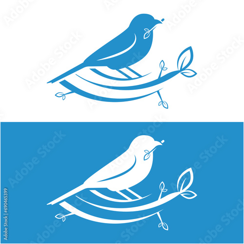 Bird's Nest Logo Design, Bird House Vector For Eggs, Simple modern and elegant bird nest logo, logo for nature photographer, startups, or a business logo with a nature theme