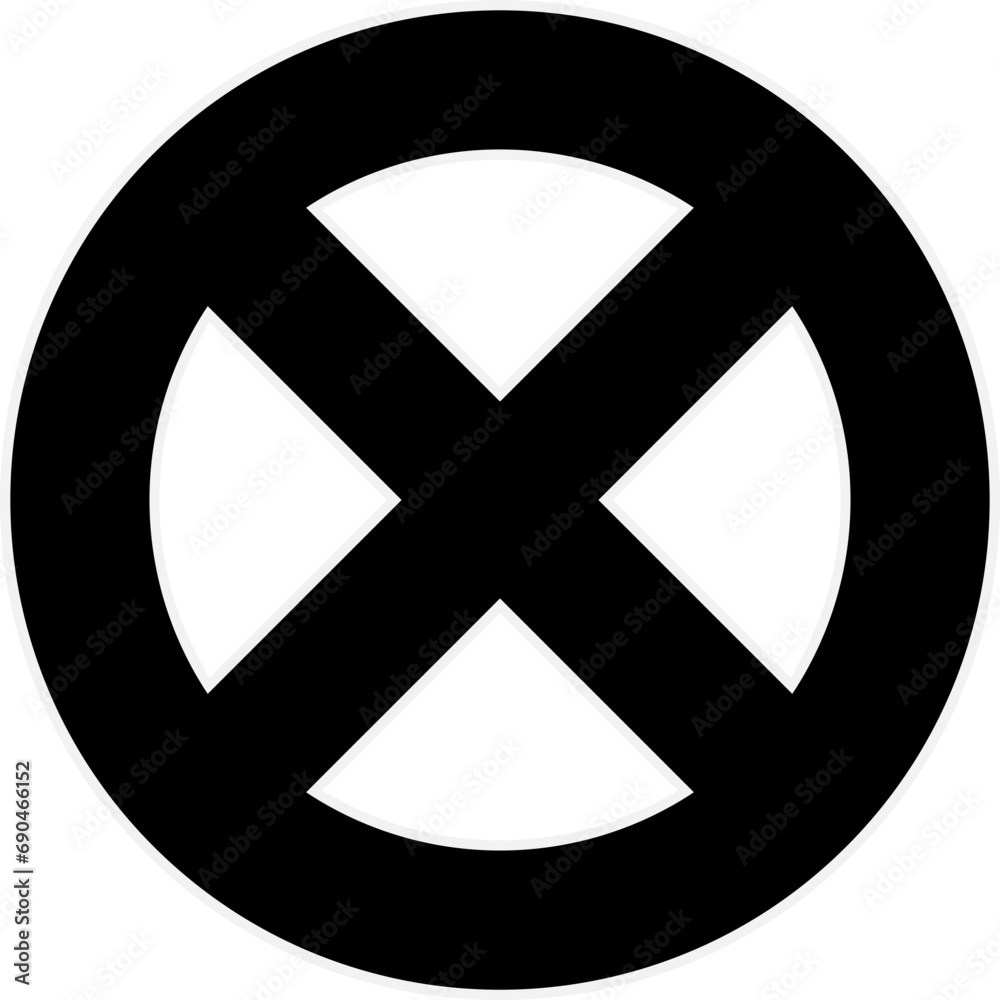 Icon symbol ban. Sign forbidden. Circle sign stop entry and slash line Icon symbol ban. Sign forbidden. Circle sign stop entry and slash line