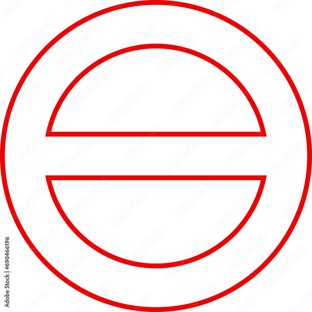 Icon symbol ban. Sign forbidden. Circle sign stop entry and slash line Icon symbol ban. Sign forbidden. Circle sign stop entry and slash line