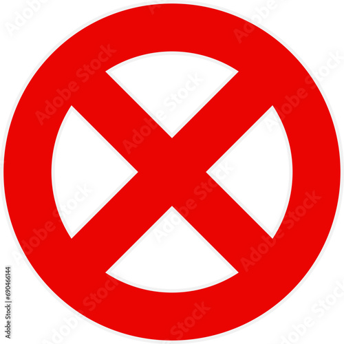 Icon symbol ban. Sign forbidden. Circle sign stop entry and slash line