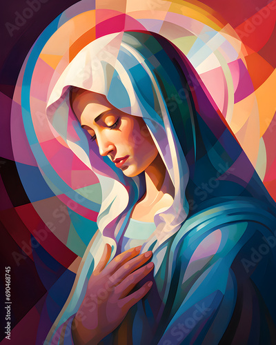 Portrait of lady of grace, Virgin Mary