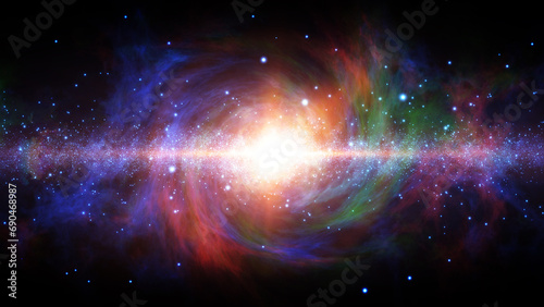 宇宙 銀河誕生 背景 カラフル