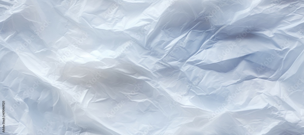 Obraz premium White plastic crumpled texture background. Generative AI technology.