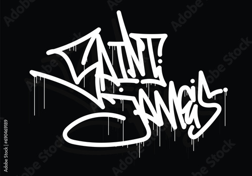 SAINT JAMES graffiti tag style