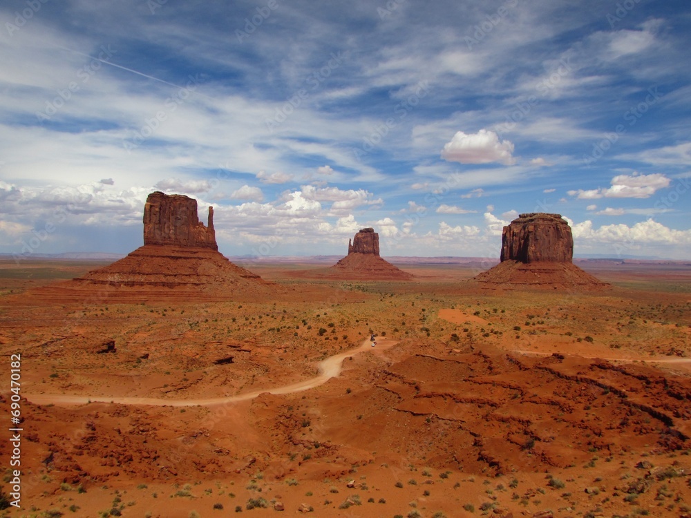 Beautiful Day in Monument Valley, Classic Wild West Destination Beautiful Day in Monument Valley, Classic Wild West Destination