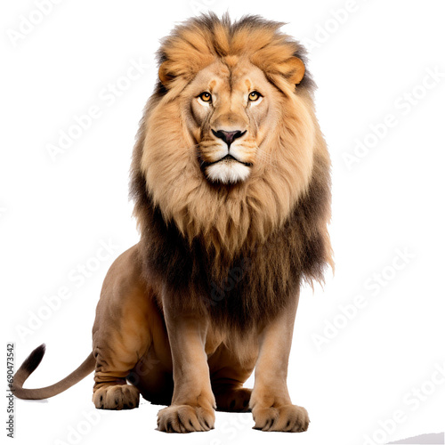 a male lion on a transparent background - PNG file - created using AI