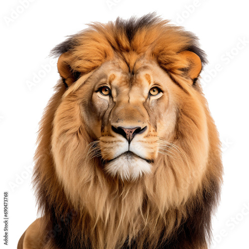 a male lion on a transparent background - PNG file - created using AI