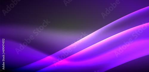Neon-lit waves surge across background, mesmerizing dance of luminescence and motion. Dynamic backdrop captures essence of energy and modern aesthetics
