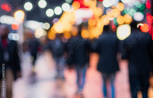 Wallpaper Mural crowd of people walking on the street Torontodigital.ca