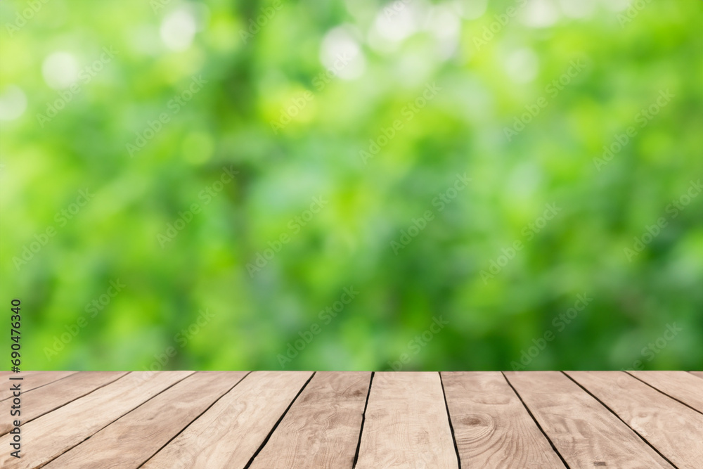 Wooden Table Resting on Lush Grass Under a Clear Sky in a Picturesque Meadow, Perfect for a Relaxing Outdoor Setting Wooden Table Resting on Lush Grass Under a Clear Sky in a Picturesque Meadow, Perfect for a Relaxing Outdoor Setting