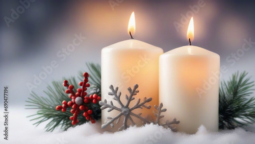 Snowfall Elegance  Creating Memories with Christmas Candles and Open Spaces