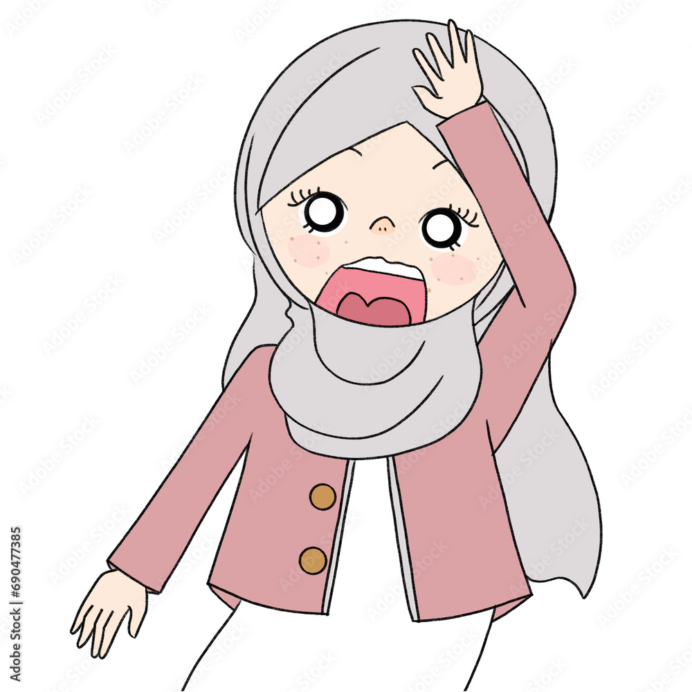 hijab girl , illustration muslim woman is shocking. hijab girl , illustration muslim woman is shocking.