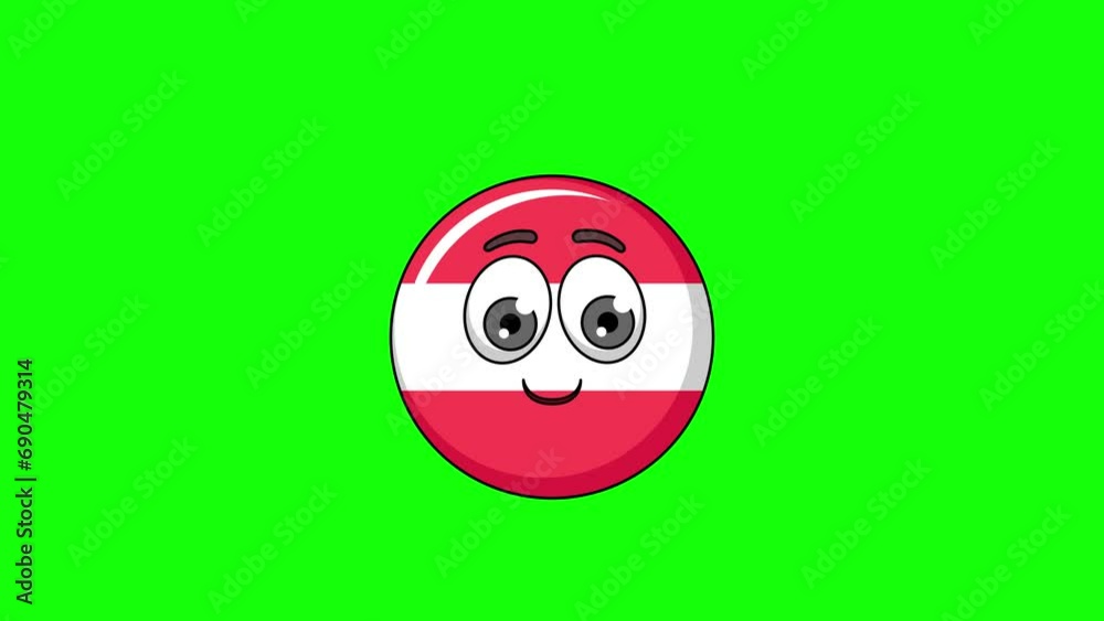 flag of austria cartoon with a smiling face with heart eyes, emoji emoticon animation flag of austria cartoon with a smiling face with heart eyes, emoji emoticon animation
