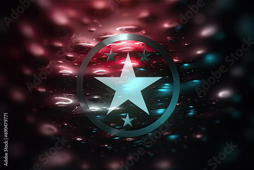 3d minimalist Jordan flag bokeh background Generative AI photo