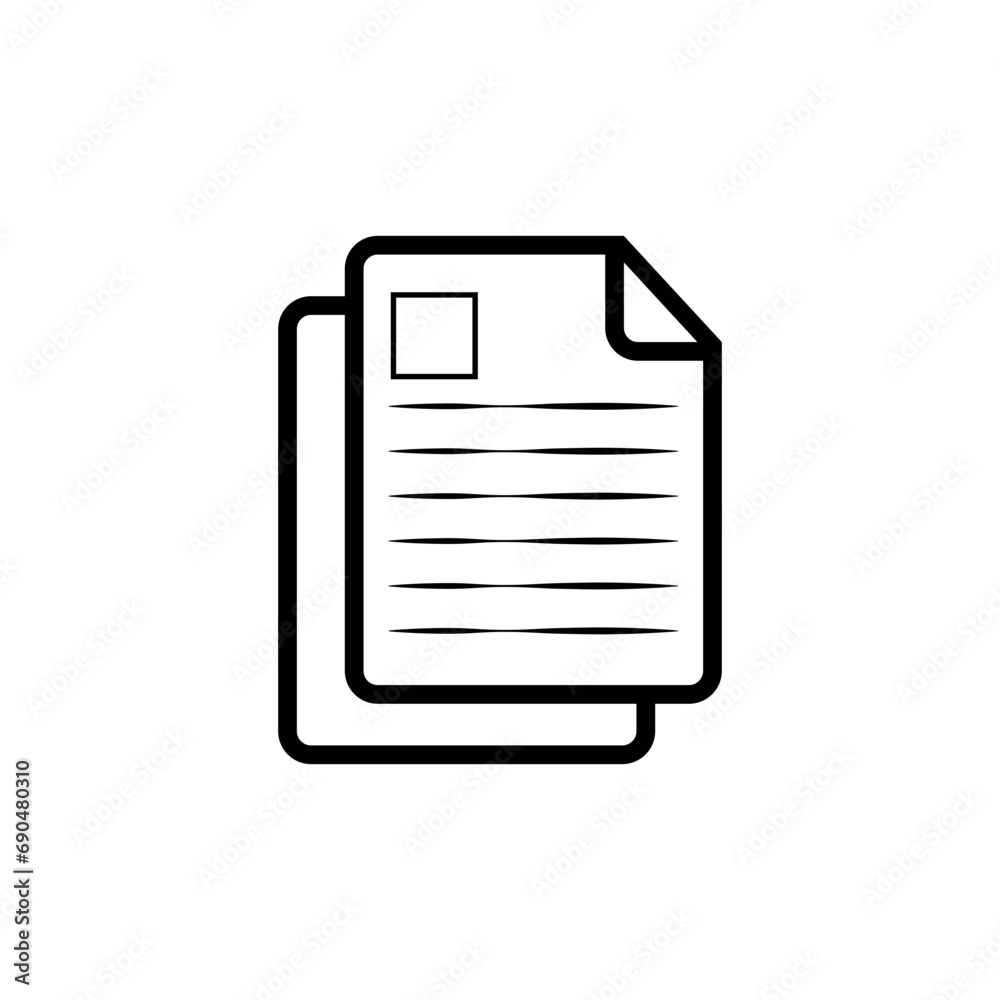 Document vector file icons. Paper documents icons, signs. Clipboard, checklist, report, survey or agreement editable stroke outline icon. vector design. Document vector file icons. Paper documents icons, signs. Clipboard, checklist, report, survey or agreement editable stroke outline icon. vector design.