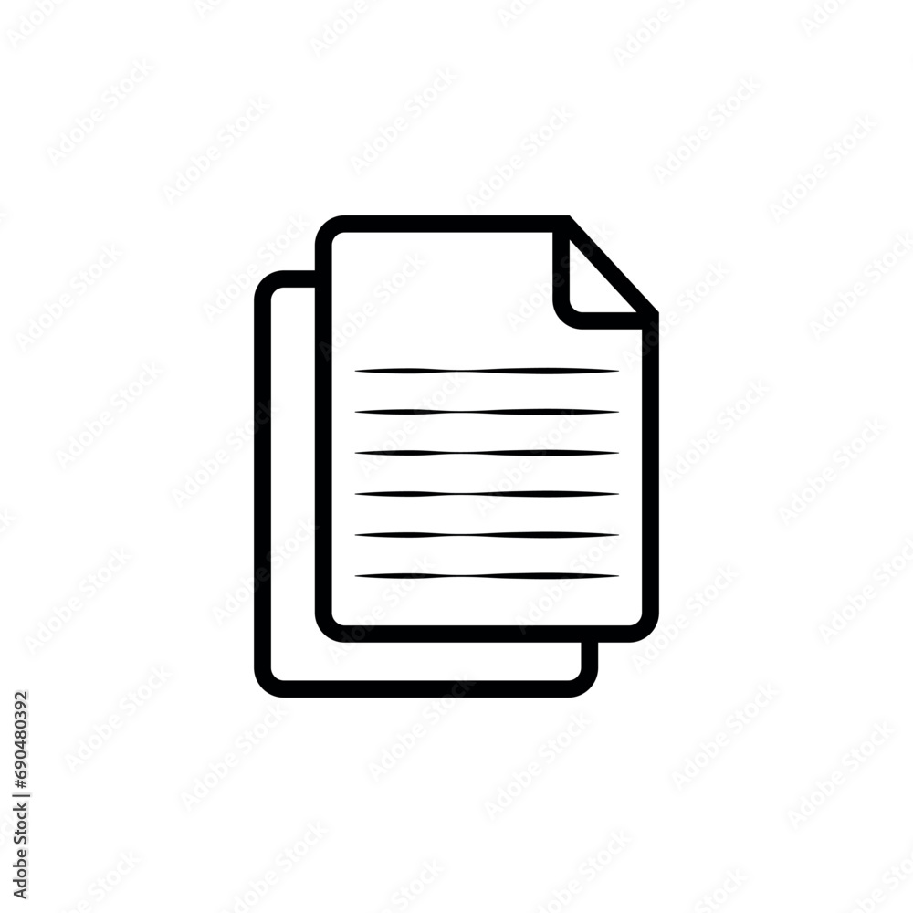 Document vector file icons. Paper documents icons, signs. Clipboard, checklist, report, survey or agreement editable stroke outline icon. vector design. Document vector file icons. Paper documents icons, signs. Clipboard, checklist, report, survey or agreement editable stroke outline icon. vector design.