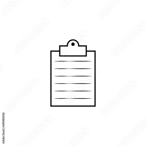 Document vector file icons. Paper documents icons, signs. Clipboard, checklist, report, survey or agreement editable stroke outline icon. vector design.