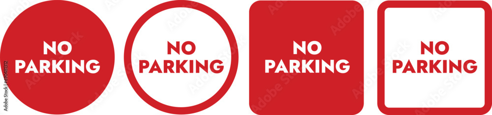 Orderly Exclusion: Minimal Vector No Parking Sign for a Clean and Modern Visual Solution Orderly Exclusion: Minimal Vector No Parking Sign for a Clean and Modern Visual Solution