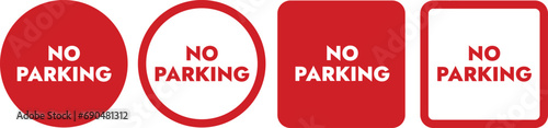 Free Download Orderly Exclusion: Minimal Vector No Parking Sign for a Clean and Modern Visual Solution - GFXLoad