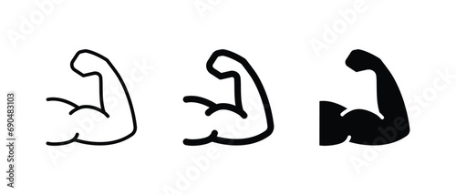Strong hand icon vector illustration. outline icon for web, ui, and mobile apps