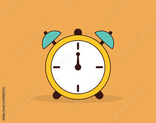 Alarm clock vector illustration background design