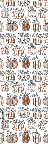 Bookmark with Pumpkins pattern